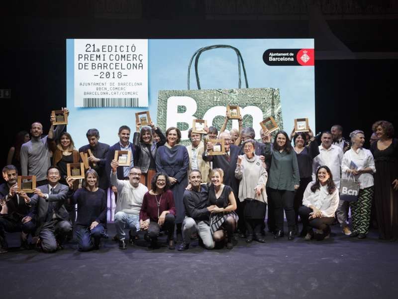 Guardonats amb el premi Comerç de Barcelona 2018