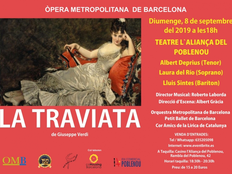 La Traviata inaugurar la Festa Major de Poblenou 2019