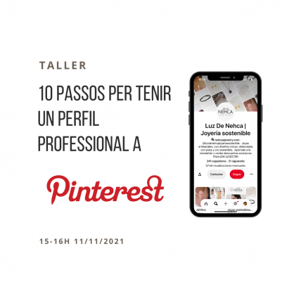 Taller de Pinterest. 10 passos a seguir per tenir un perfil professional a Pinterest