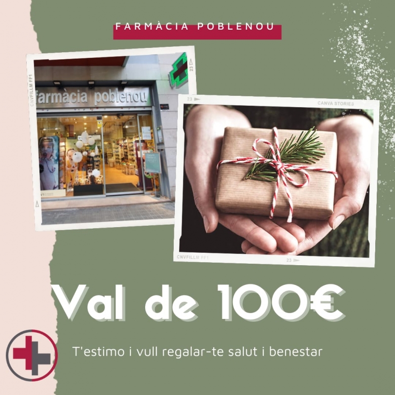 Val de 100 euros Farmàcia Poblenou
